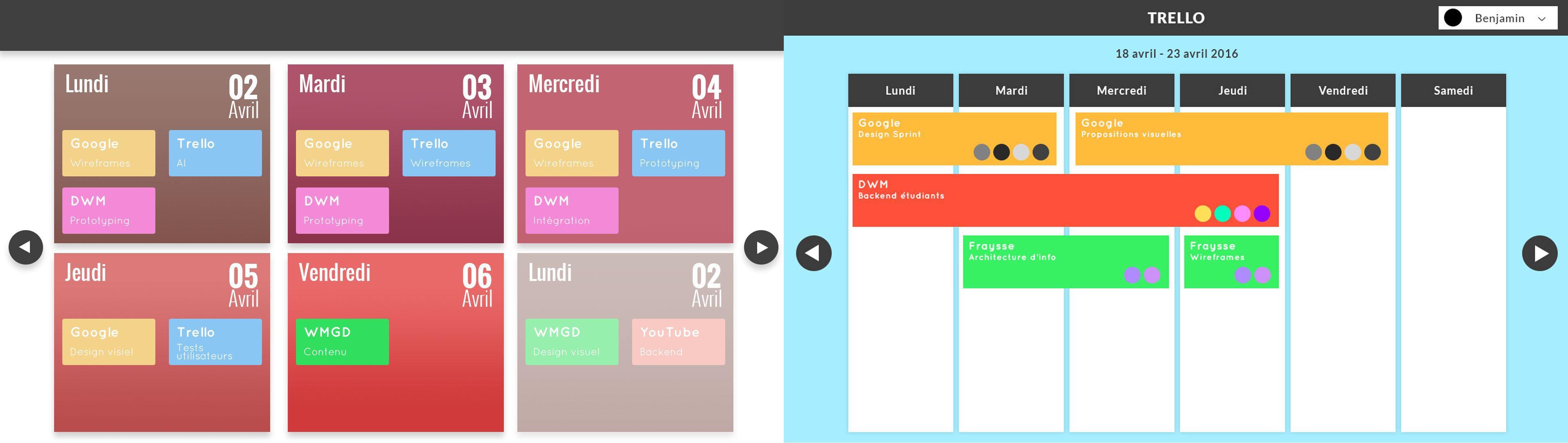 des tentatives de designs visuels vraiment pas convaincantes
