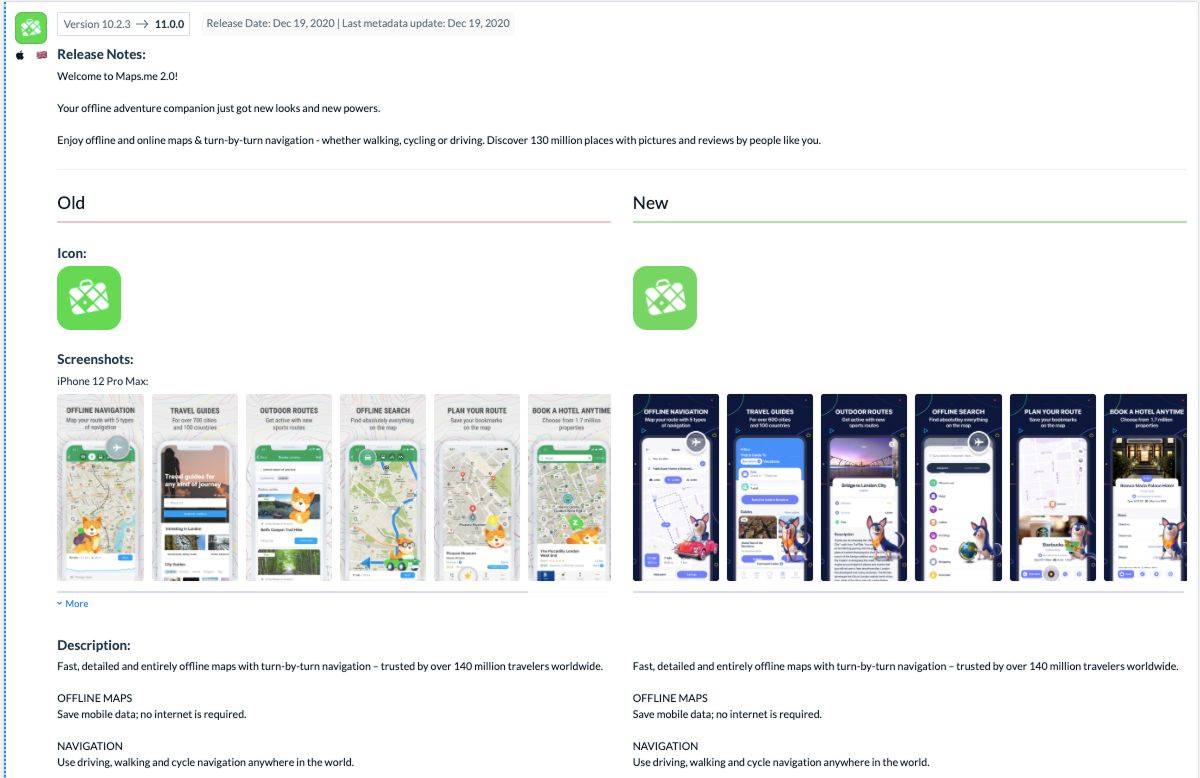 Screenshot of a competitor's timeline after our update. They look very similar to the one we made.
